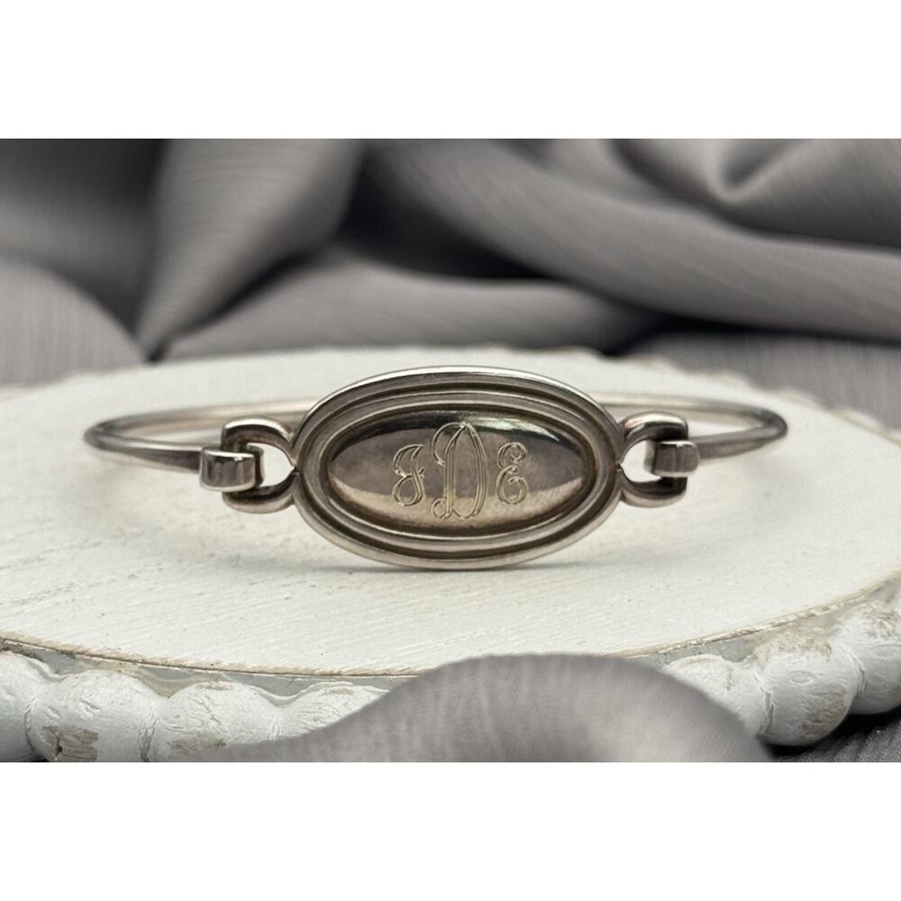Retired James Avery Oval Hook On Bracelet Sterling Silver Large 12.51 G / 6.5 In